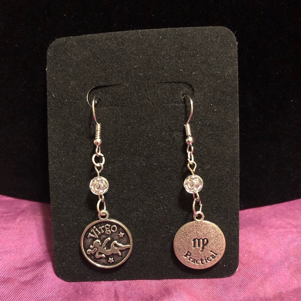 ZODIAC CHARM EARRINGS VIRGO PRACTICAL